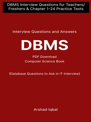 cover image of DBMS Quiz Questions and Answers PDF | Database Management System Exam E-Book PDF